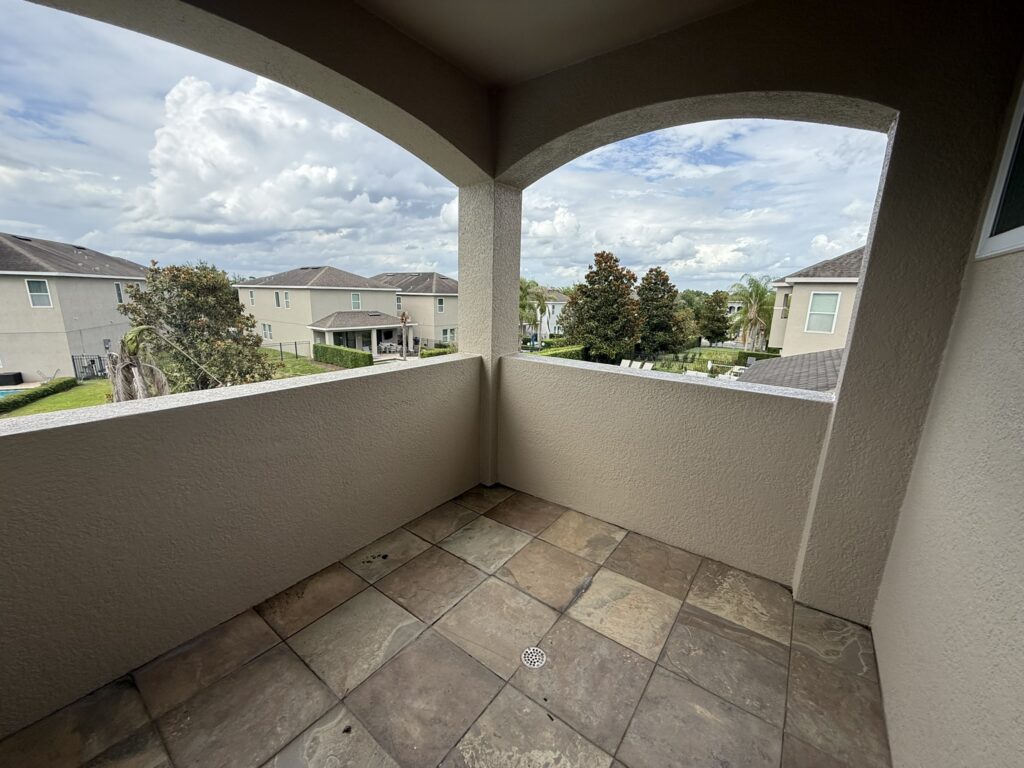 Master Suite Balcony with Pool view